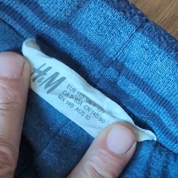 H&M Lined Blue Drawstring Pants - Boys 9-10 Years - Picture 2 of 7